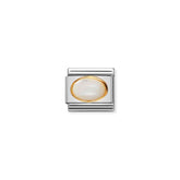 Nomination COMPOSABLE CLASSIC Edelsteine, Edelstahl und 18k gold (12_PERLMUTT WEISS)